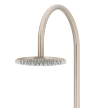 Round Gooseneck 200mm Twin Shower With Single Function Hand Shower